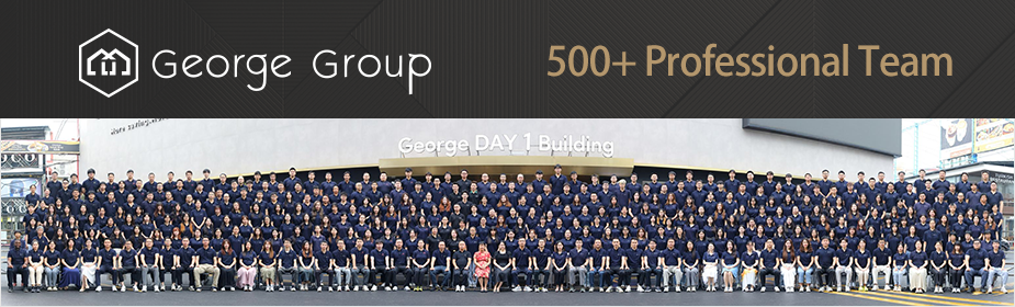 George Casa team of over 500 building material and furniture professionals gathered at headquarters.